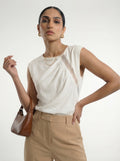 White Sleeveless Blouse