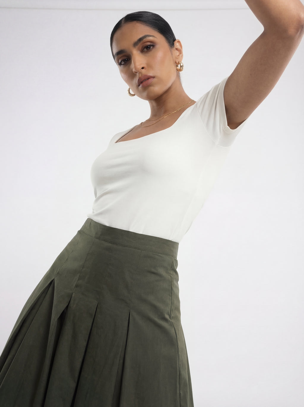 White Short Sleeve Blouse
